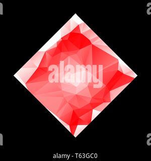 Creative Poligonal Triangle White Red Background with copyspace on it. Low Poly Design. Light Copy Space Color Pattern. eps 10 Stock Vector