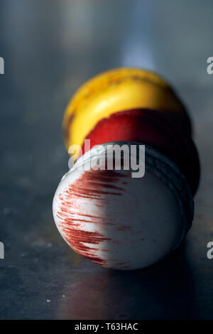 Macarons on a metallic background Stock Photo