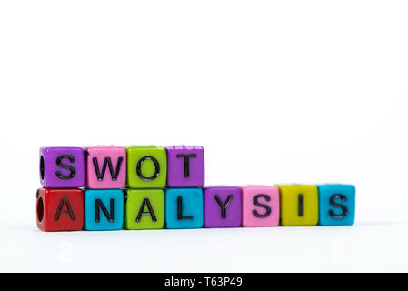 Swot Lettering Pretty SWOT ANALYSIS text made from colorful beads or letter bead on white ...