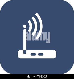 Wireless router icon wifi adsl ethernet modem hub . Stock Vector