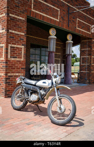 Seaba Station Motorcycle Museum on U.S. Route 66 in Warwick, Oklahoma, USA Stock Photo