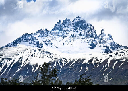 The rugged mountainous ridge of Cerro castillo ,Aysen,Chile. Stock Photo