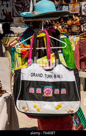 Souvenirs at Grand Turk Cruise Port, Grand Turk Island, Turks and Caicos Islands, Caribbean. Stock Photo