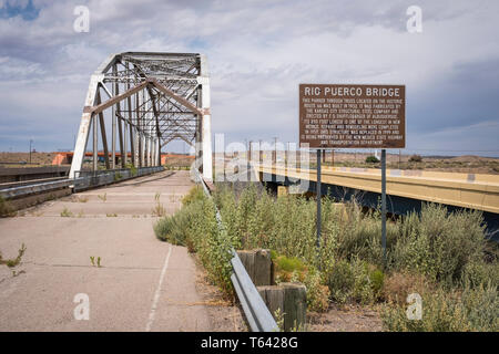 Rio Puerco Bridge on Historic Route 66, New Mexico, USA Stock Photo