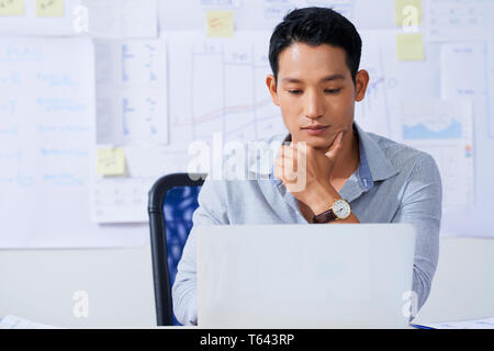Businessman working on laptop Stock Photo