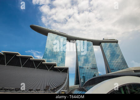 Singapore cityscape in daytime . Ant eye view . Stock Photo
