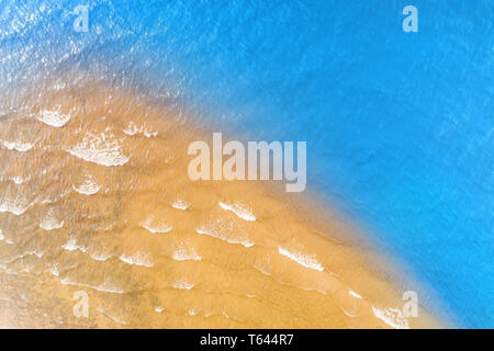 Tropical sea coast aerial view. Natural texture and background Stock Photo