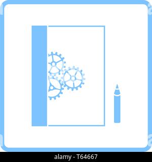 Product Development Icon. Blue Frame Design. Vector Illustration. Stock Vector