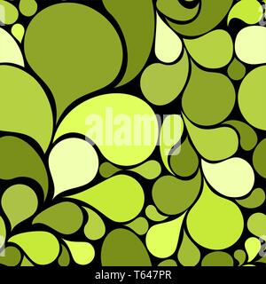 Green abstract seamless pattern made from various spatters Stock Vector