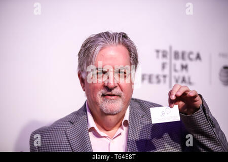 New York, New York, USA. 28th Apr, 2019. Creator and Executive Producer Matt Groening attends ''Tribeca TV: The Simpsons 30th Anniversary'' during the 2019 Tribeca Film Festival at BMCC Tribeca PAC on April 28, 2019 in New York City. Credit: William Volcov/ZUMA Wire/Alamy Live News Stock Photo