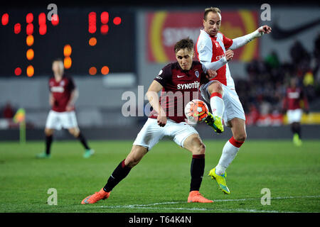 Prague, Czech Republic. 29th Apr, 2019. JOSEF SURAL, file photo. Czech Republic international Josef Sural has died aged 28 following a minibus crash involving a number of his team-mates from Turkish side Aytemiz Alanyaspor.Sparta Prague vs Slavia Prague, Czech First League football match, 3:1, Prague, March 201, 2016, Czech Republic. Josef Sural of Sparta Prague (L) and Tomas Jablonsky of Slavia Prague during the Czech First League soccer match between Sparta Prague vs Slavia Prague. Credit: Slavek Ruta/ZUMA Wire/Alamy Live News Stock Photo