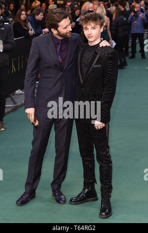 London, UK. 29th Apr, 2019. LONDON, UK. April 29, 2019: David Tennant & son, Ty Tennant arriving for the 'TOLKIEN' premiere at the Curzon Mayfair, London. Picture: Steve Vas/Featureflash Credit: Paul Smith/Alamy Live News Stock Photo