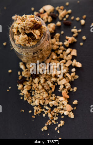 Fresh homemade tropical exotic granola muesli breakfast Stock Photo
