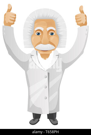 Albert Einstein with sign Stock Photo - Alamy