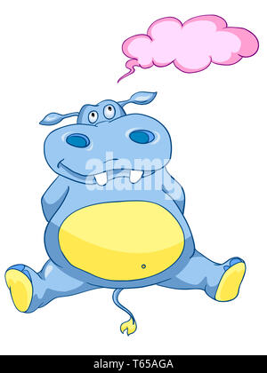 Cartoon Character Hippopotamus Stock Photo