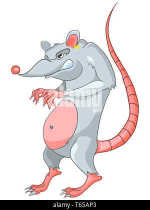 Cartoon Character Rat Stock Photo