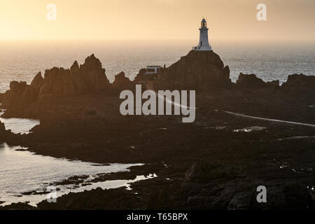 La Corbiere Lighthouse, Jersey, Channel Islands Stock Photo