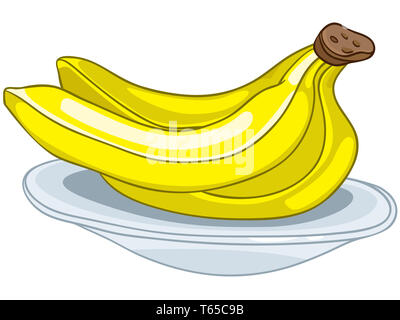 Cartoon Food Fruit Banana Stock Photo