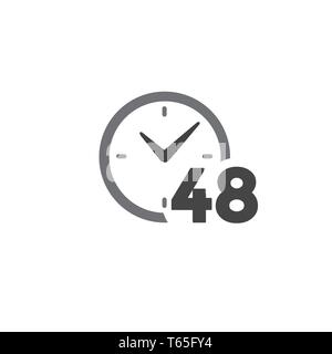 Time Management Icon w Deadline, Hurry, and Punctual Symbolism Stock Vector