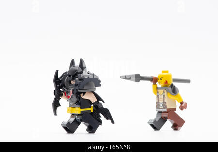 lego of various batman minifigures. Lego minifigures are manufactured by  The Lego Group Stock Photo - Alamy