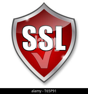 SSL encryption - IT computer internet security Stock Photo