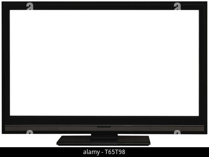 Flat wide TV screen cutout Stock Photo