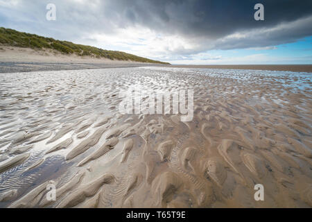 Talacre beach near Prestatyn on the North Wales coast Stock Photo