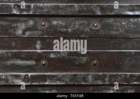 Sheet metal with rivets Stock Photo
