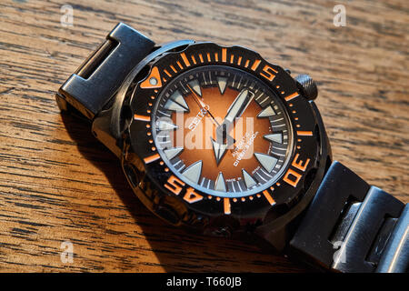 images of a 2nd generation seiko monster orange fang Stock Photo - Alamy