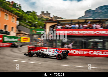 Monte Carlo/Monaco - 05/27/2018 - #35 Sergey SIROTKIN (RUS) in his Williams FW41 during the Monaco GP Stock Photo