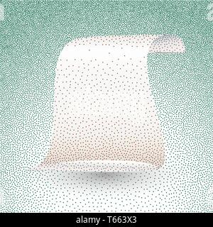Vector illustration of silver paper scroll Stock Vector