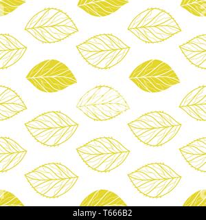 Vector Delicate seamless leaves repeat seamless pattern. Floral pattern Stock Vector