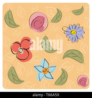 seamless floral background Stock Photo