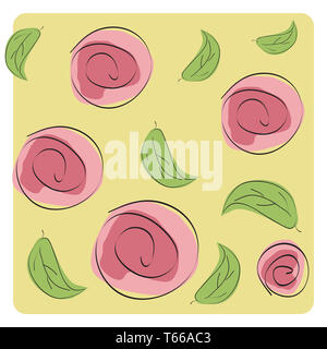 seamless floral background Stock Photo