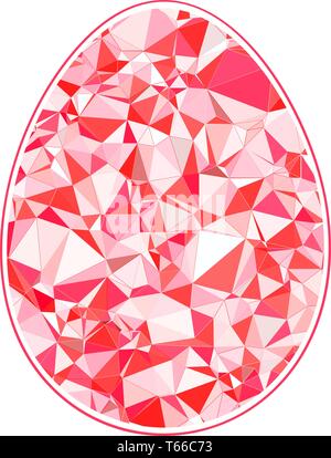 Colorful Happy Easter Egg for greeting card polygonal style