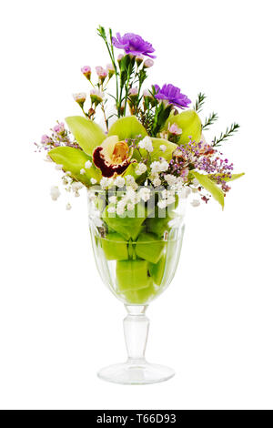 Floral bouquet of orchids, roses and carnation arr Stock Photo