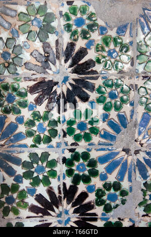 Traditional ornamental tiles on house facade in Cascais, Sintra Stock Photo
