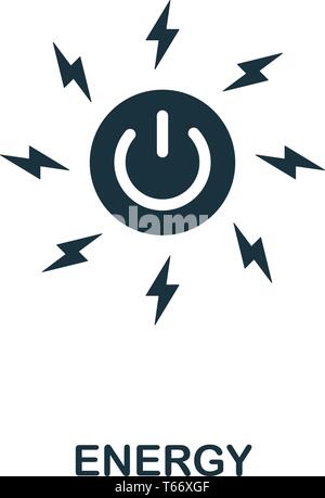 Energy icon. Creative element design from community icons collection. Pixel perfect Energy icon for web design, apps, software, print usage Stock Vector