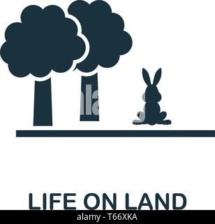Life On Land icon. Creative element design from community icons collection. Pixel perfect Life On Land icon for web design, apps, software, print Stock Vector