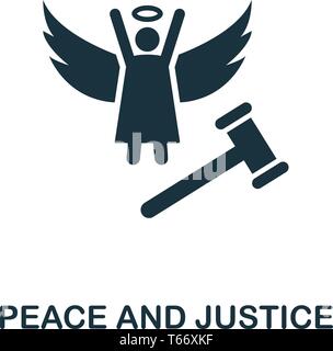 Peace And Justice icon. Creative element design from community icons collection. Pixel perfect Peace And Justice icon for web design, apps, software Stock Vector