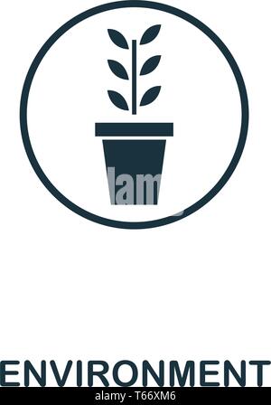 Environment icon. Creative element design from icons collection. Pixel perfect Environment icon for web design, apps, software, print usage Stock Vector