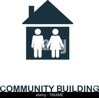 Community Building icon. Creative element design from icons collection. Pixel perfect Community Building icon for web design, apps, software, print Stock Vector