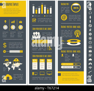 IT Industry Infographic Elements Stock Photo