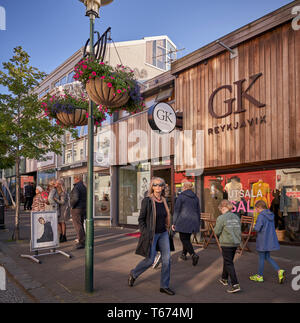 Street scene, Cultural Day, Reykjavik, Iceland Stock Photo