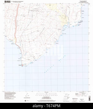 USGS TOPO Map Hawaii HI Kalae 349350 1995 24000 Restoration Stock Photo