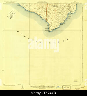 USGS TOPO Map Hawaii HI Kalae 349860 1924 62500 Restoration Stock Photo