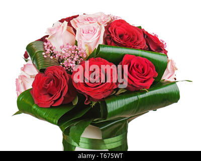 Colorful flower bouquet from roses. Closeup. Stock Photo