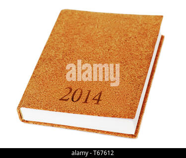 2014 diary book isolate on white background. Stock Photo