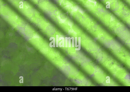 abstract green background with light stripes on the wall