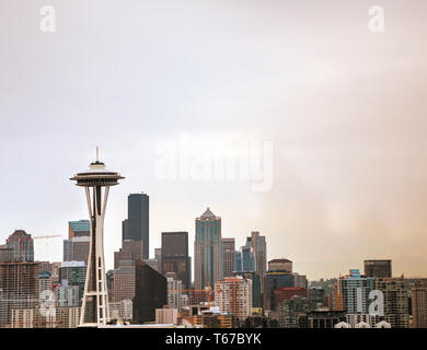 Downtown Seattle as seen from the Kerry park Stock Photo